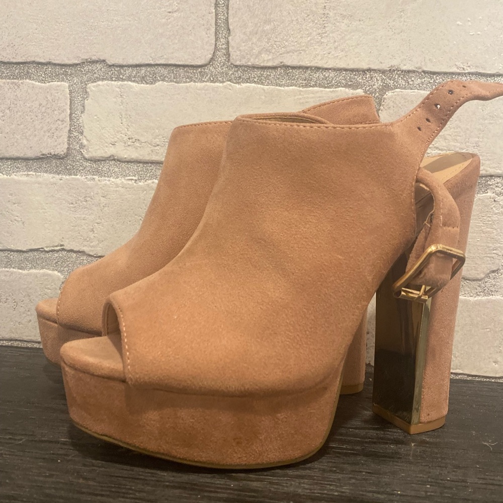 Womens peak toe bootie rose pink